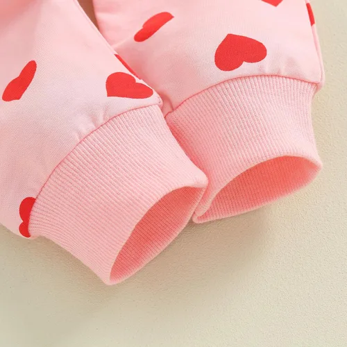 Miniatura 6 de Conjunto de 2 piezas para bebé, niña, niño, manga larga, arcoíris, con pantalones de leopardo, ropa de invierno y primavera