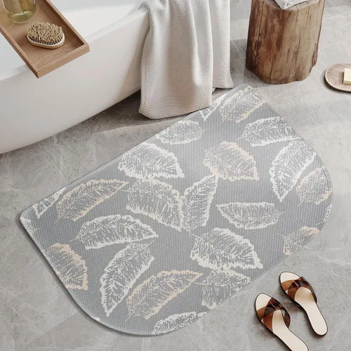 Miniatura 12 de YDKGL Alfombra de baño de medio círculo, alfombras de baño finas para debajo de la puerta, de secado rápido, antideslizante, lavable, con respaldo