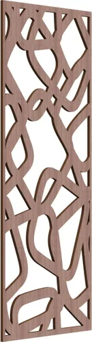 Miniatura 162 de Acme Paneles de pared decorativos de madera con calado, 9 3/8 pulgadas de ancho x 24 3/8 pulgadas de alto x 1/4 de alto, roble rojo