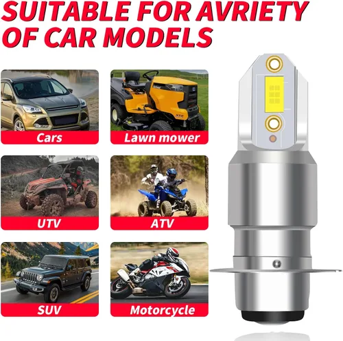 Miniatura 6 de H6 H6M - Bombilla para motocicleta ATV compatible con Honda Sportrax TRX250 TRX300 TRX400 TRX450 TRX700, 300% de brillo, 7000 lúmenes, 6000 K