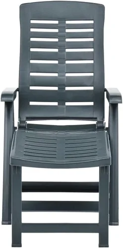 Miniatura 3 de Tumbona plegable de plástico verde, silla de patio para bronceado solar, tumbona portátil para, silla perfecta para piscina/playa/tomar el sol