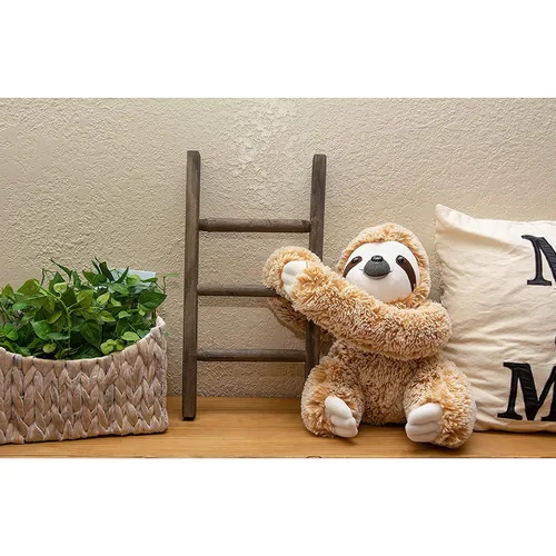 Miniatura 5 de Animal de peluche realista de perezoso – Piel tierna, abrazable y sedosa, lindo perezoso marrón de tres dedos para regalo de cumpleaños de novia