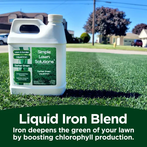Miniatura 5 de Simple Lawn Solutions - Fertilizante líquido de hierro verde oscuro - Micronutrientes quelatados - Refuerzo verde concentrado para césped, plantas