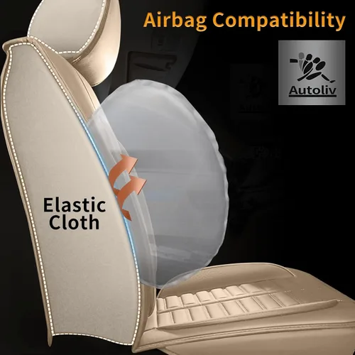 Miniatura 5 de Juego de fundas de asiento de automóvil para GMC Canyon 2015-2025, juego de fundas de asiento delantero de cuero con soporte lumbar, protector