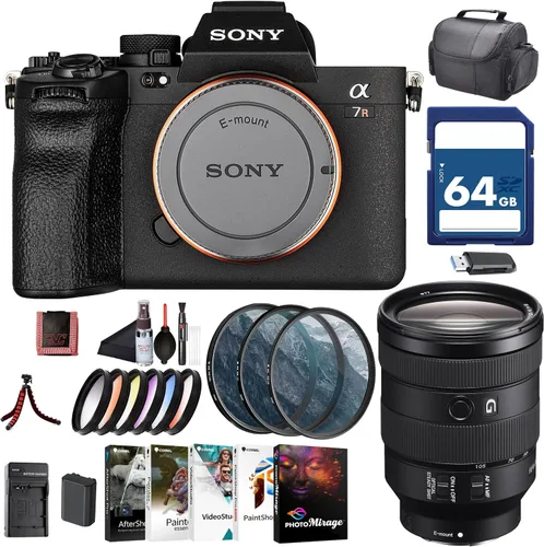 Sony Cuerpo de cámara sin espejo Alpha 7R V (ILCE-7RM5/B) - Sensor de fotograma completo de 61MP | Enfoque automático AI | Lente FE de 0.945-4.134