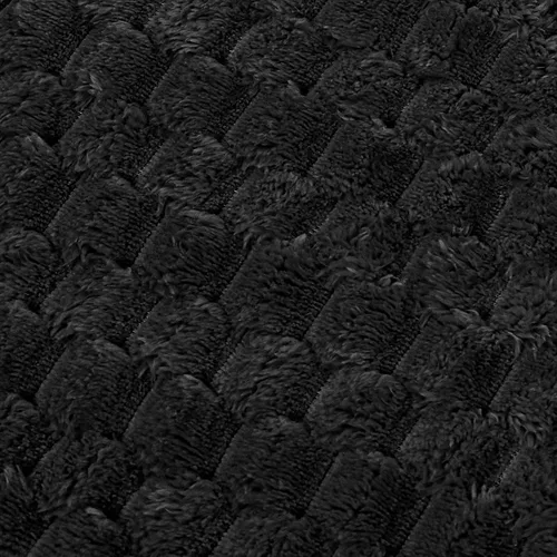 Miniatura 5 de Vessia - Manta de forro polar de franela (50x70 pulgadas), manta 3D de jacquard negra, esponjosa y cálida para sofá, sillón, cama, silla, 300GSM