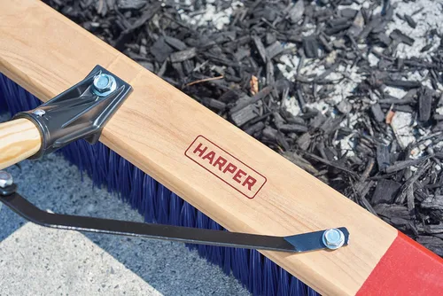 Miniatura 12 de Harper Escoba de empuje de 24 pulgadas con cerdas rígidas, superficie rugosa húmeda/seca al aire libre de alta calidad, para mantillo, grava, secado