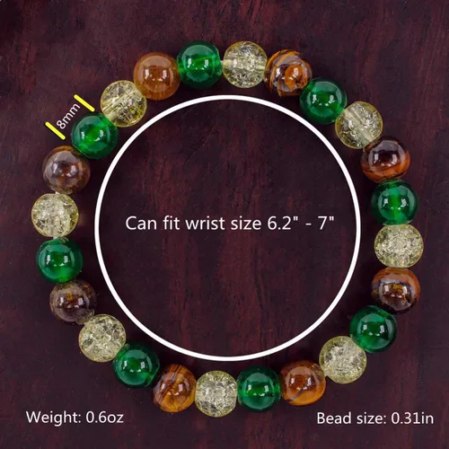 Miniatura 45 de Pulseras de triple protección con piedra de ojo de tigre de obsidiana negra con hematita para hombres y mujeres, pulsera de piedra curativa