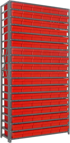 Miniatura 451 de Quantum QSBU-245BK Heavy Duty Shelving Unit with (7) Shelves and (24) QUS245 Black Bins for Garage Warehouse Storage Distribution 400 lb Load