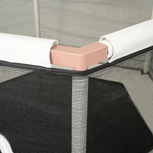 Miniatura 5 de Trampolín para Niños, Trampolín Estético para Interiores y Exteriores para Niños Pequeños con Red de Seguridad, Aro de Baloncesto, Capacidad de 220