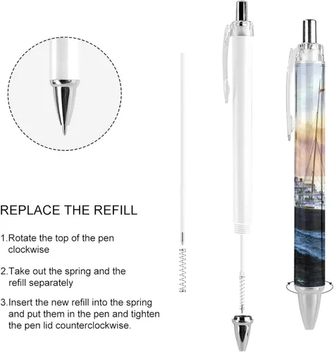 Miniatura 4 de Retro Titanic Famous Old Historic - Bolígrafo retráctil de tinta azul, bolígrafo de trabajo para hombres y mujeres, 4