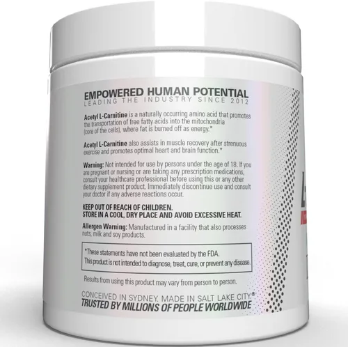 Miniatura 9 de EHP Labs Polvo de acetil L carnitina – Apoya la producción de energía natural, ayuda en la función saludable del cerebro, apoya la salud