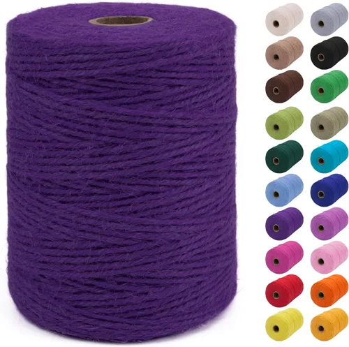 Miniatura 50 de JeogYong - Cuerda de yute de 3 mm, 99,9 m, cuerda natural gruesa para jardín, ideal para manualidades, exterior, jardinería, envoltorios de regalo