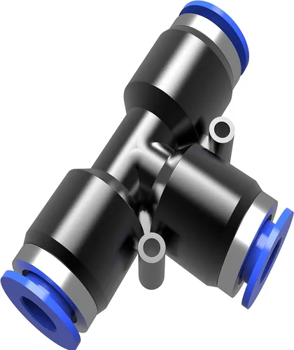 Miniatura 14 de Utah Pneumatic Conexiones en T de 1/4 "Push To Connect (paquete de 10) Línea de aire y acoplador neumático de conexión rápida Conector de tubo