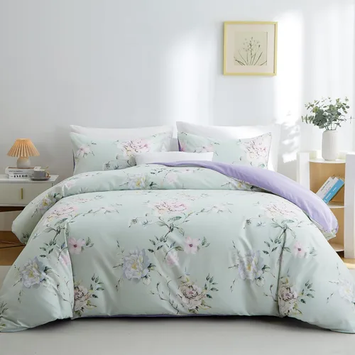Miniatura 10 de BOLINLIVING Juego de edredón individual para niños, juego de edredón bohemio a rayas tamaño individual, cama individual en una bolsa, ropa de cama