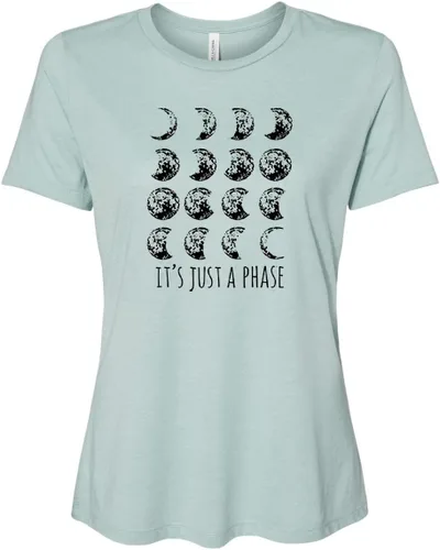 Miniatura 13 de Cute Women's Screen Printed Crew Neck Tee, Shirts With Sayings, Dusty Blue or Olive
