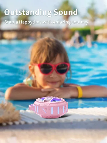 Miniatura 3 de EBODA Altavoz Bluetooth para Ducha, IP67 Impermeable Portátil Inalámbrico Altavoces Pequeños, Flotante, 24H Tiempo de Reproducción para Hogar, Rosa