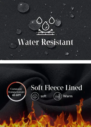 Miniatura 5 de BALEAF Pantalones con forro polar para mujer, para invierno, térmicos, resistentes al agua, cruzados, acampanados, cálidos, corte de bota