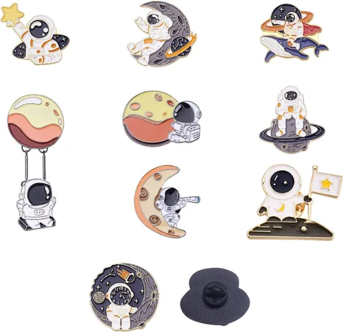 Miniatura 182 de Pandahall - Broches esmaltados de aleación con varios temas, broche de solapa, juego de pines esmaltados