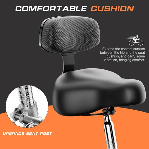 Miniatura 4 de MOONCOOL Triciclos para adultos de 3 ruedas y 7 velocidades, triciclos para adultos de 20/24/26 pulgadas, bicicleta de 3 ruedas con cesta para Plume