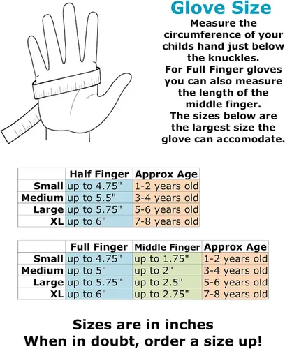 Miniatura 7 de ZippyRooz Guantes largos para bicicleta para niños pequeños y pequeños