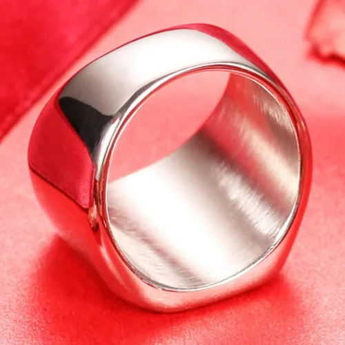 Miniatura 3 de Jude Jewelers - Anillo de acero inoxidable para sello de color negro, plata, oro, clásico, para fiesta de cóctel, esposo, padre, San Valentín