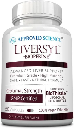 Approved Science Liversyl - Cardo mariano, extracto de alcachofa y bioperina - Vegano - 60 cápsulas - Hecho en los Estados Unidos