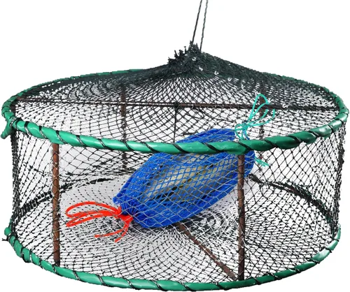 Miniatura 5 de ZENFUN Juego de 6 bolsas de cebo para trampa de cangrejo con casillero, trampa para cangrejos, trampas de minnow, trampas de malla para cebo