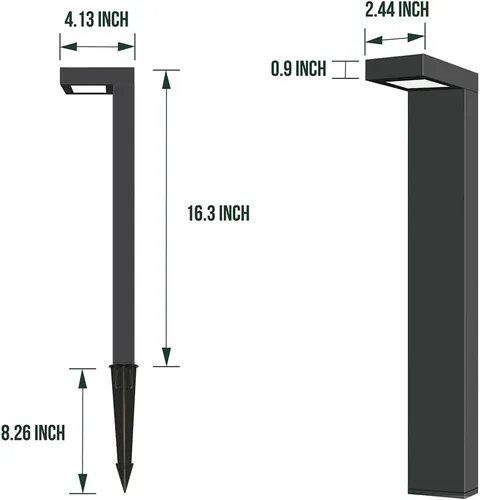 Miniatura 5 de GKOLED Paquete de 4 Luces de Paisaje de Bajo Voltaje, Luces de Sendero, 3W 9-15V CA/CC Cableadas para Exteriores Luces LED de Sendero de Paisaje