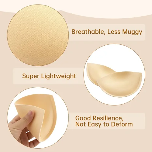 Miniatura 4 de Almohadillas de brasier para mujer, inserciones push-up KSang coser en los potenciadores de pecho añade 1-2 tamaños de taza al instante AB, C Cup