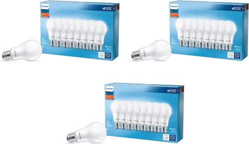 Miniatura 9 de Philips - Bombilla LED A19 equivalente a 75 vatios, no regulable, E26, luz blanca suave (2700 K), paquete de 16