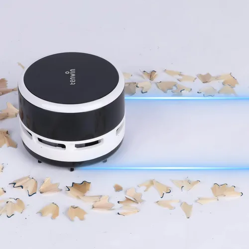 Miniatura 5 de tenwin Mini aspiradora, aspiradora portátil de escritorio inalámbrica, barredora de polvo de mano que funciona con pilas, bajo ruido y fuerte
