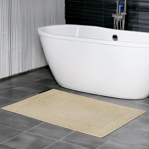 Miniatura 4 de Tens Towels Paquete de 2 alfombrillas de baño 100% algodón, 20 x 32 pulgadas, súper absorbentes, toallas de piso de calidad hotelera premium