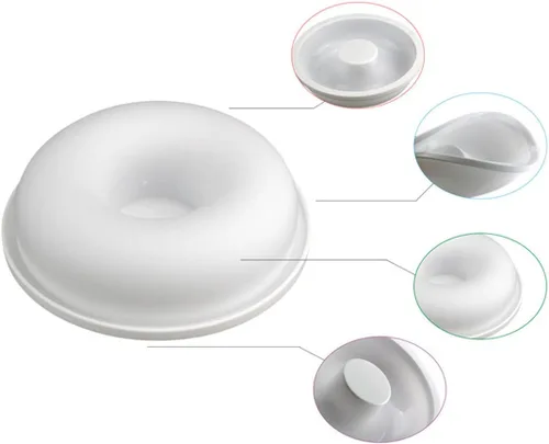 Miniatura 3 de Moldes de silicona para hornear de 7 pulgadas, moldes para pasteles de tubo estriado, moldes antiadherentes de forma redonda, aptos para horno