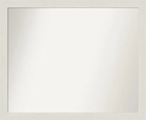 Miniatura 363 de Amanti Art Espejo de baño blanco para sobre el fregadero, 24 x 24 pulgadas, hecho a medida, espejo de tocador cuadrado blanco estrecho, marco