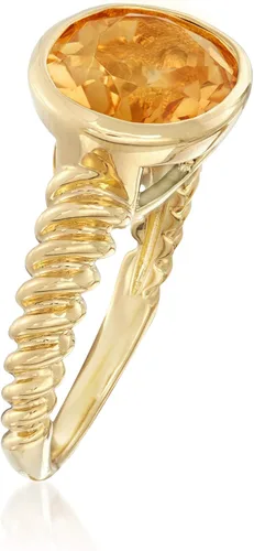 Miniatura 3 de Ross-Simons 4.50 Carat Oval Citrine Ring in 18kt Gold Over Sterling
