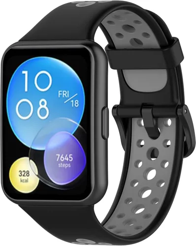 Miniatura 2 de Lijinlan Paquete de 4 correas compatibles con Huawei Watch Fit 2 activas/clásicas/elegantes, correa deportiva de repuesto de silicona suave Paquete 2