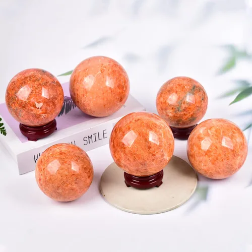 Miniatura 7 de JIC Gem Bola grande de cristal de cuarzo brillante con piedra solar curativa con soporte de madera decorativo para decoración de regalos