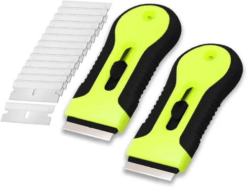 Miniatura 13 de Bates- Raspador de hoja de afeitar, paquete de 2, juego de raspador de afeitar con 30 cuchillas adicionales, raspador de afeitar, raspador