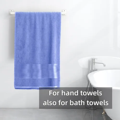 Miniatura 9 de Toallero de baño, toallero de 24 pulgadas para montaje en pared de baño, organizador de toallas de mano de baño resistente, decoración moderna