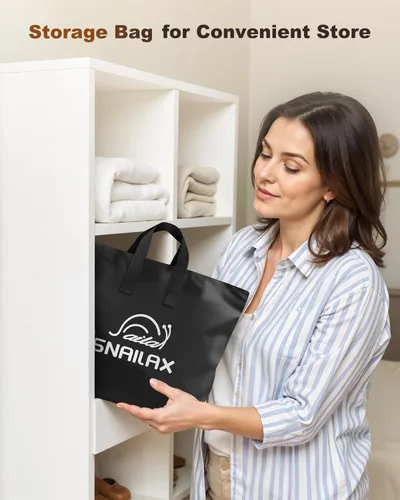 Miniatura 5 de Snailax - Masajeador de espalda con calor, cojín de masaje para silla con 10 motores, almohadilla de masaje para silla para uso en el hogar