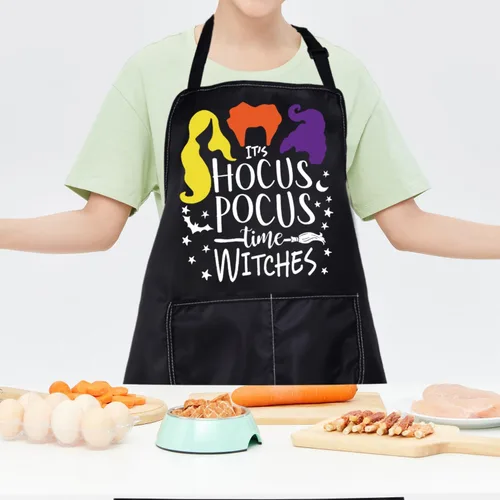 Miniatura 7 de CMNIM Sanderson Sister Aprons Hocus - Delantal inspirado en la película, regalos para los fanáticos de Winifred, Sarah y Mary Witch, delantal