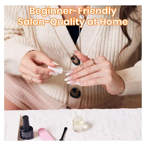 Miniatura 6 de Beetles - Gel adhesivo para uñas sin manos, 20 g de gel adhesivo sólido Tipex para extensión de uñas acrílicas, uñas a presión, arte de uñas 3D, UV