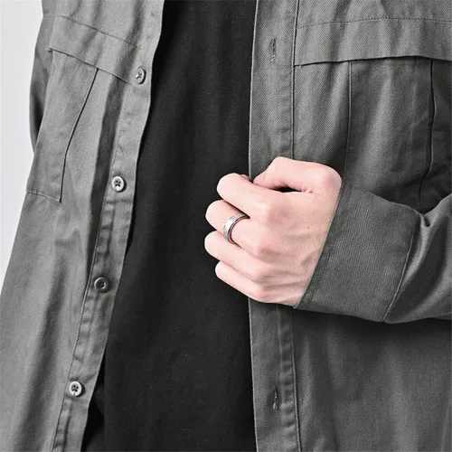 Miniatura 12 de Nanafast 3 anillos giratorios para la ansiedad, anillos giratorios de acero inoxidable para mujeres y hombres, anillos para aliviar el estrés