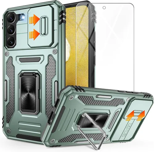 Miniatura 109 de Gritup para Samsung Galaxy S22 Funda con protectores de pantalla HD de 2 paquetes y cubierta deslizante para la cámara, protección contra caídas