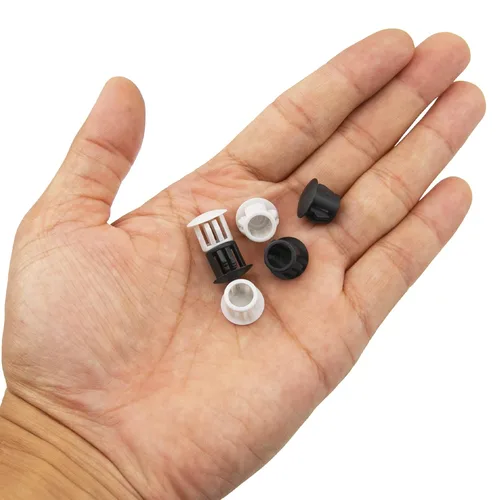 Miniatura 4 de 40 tapones de plástico de 0.394 in/0.4 pulgadas, tipo empotrado, tubo de orificio de bloqueo a presión para muebles, postes de esgrima, tapas