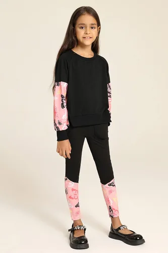 Miniatura 5 de Danna Belle Conjunto deportivo de 2 piezas con leggings para niñas, talla 5-12