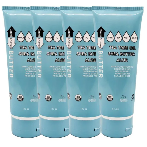 Miniatura 10 de OmniShaver Shave Butter - Crema de afeitar hidratante para hombres y mujeres Fórmula para piel sensible Tamaño de viaje 6 onzas Aloe, árbol