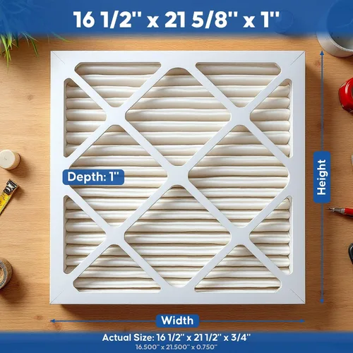 Miniatura 3 de Aerostar 16.5x21.625x1 MERV 8-6 unidades - Filtros plisados de alta eficiencia para HVAC, horno y aire acondicionado - Elimina el polvo, la pelusa