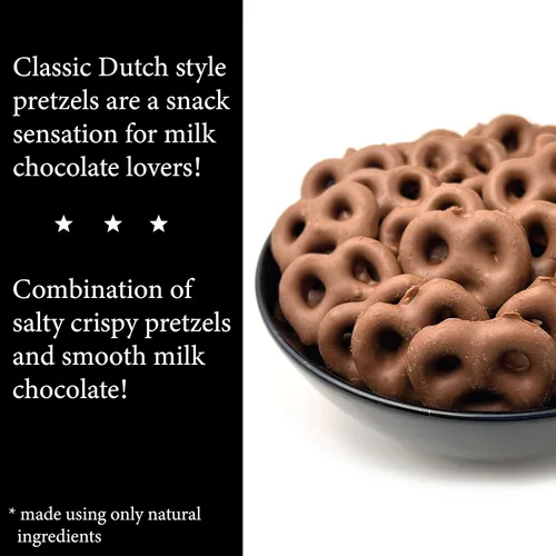 Miniatura 2 de Liberty Bell Mini pretzels cubiertos de chocolate con leche real, bolsa de 40 onzas